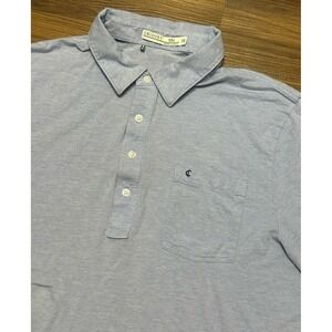 Criquet Top Shelf Stretch Performance Light Blue Polo Shirt Men Sz 2XL